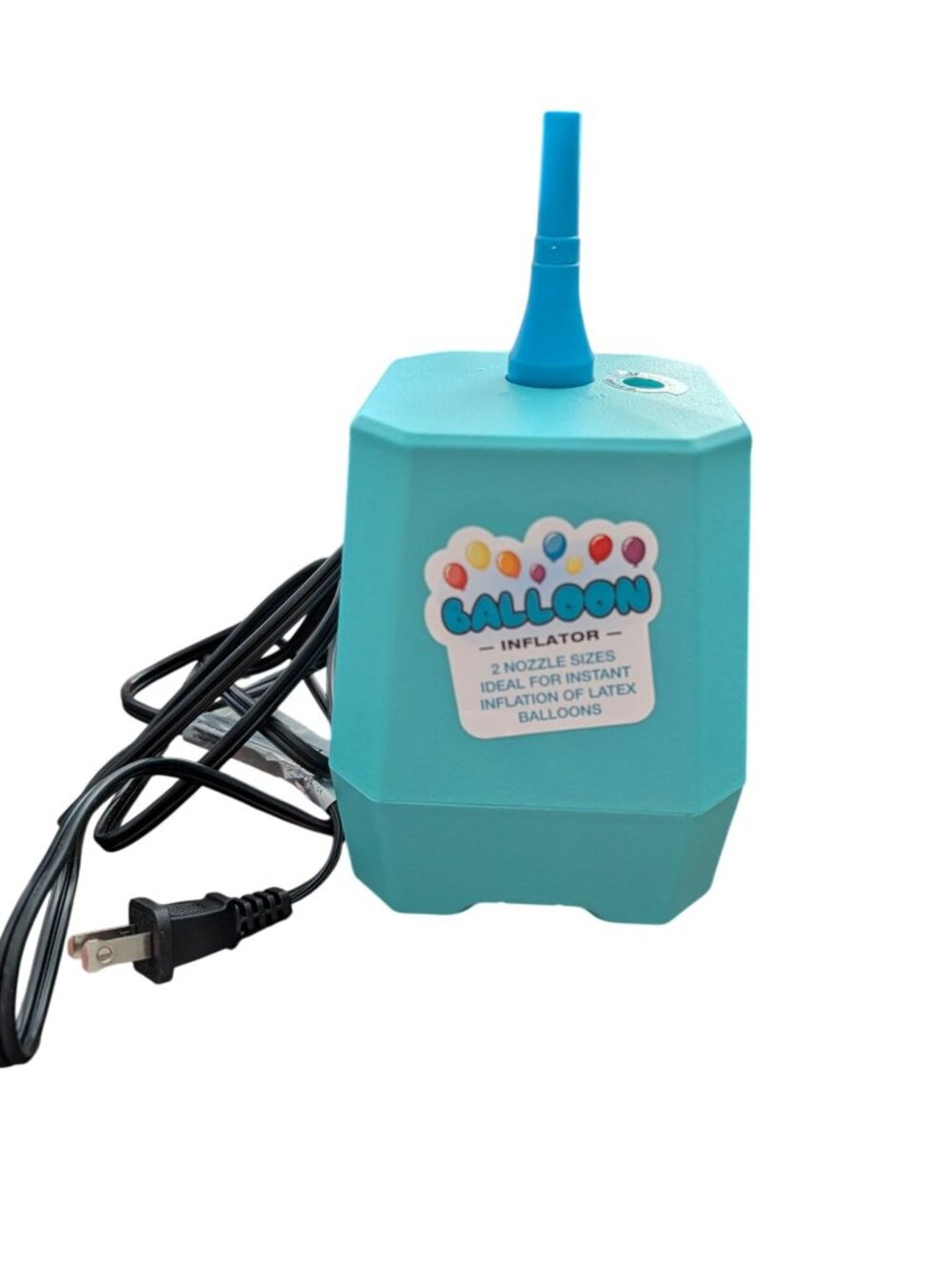 Electric Balloon Inflator With 2 Nozzle Sizes For Quick Latex Balloon Inflation